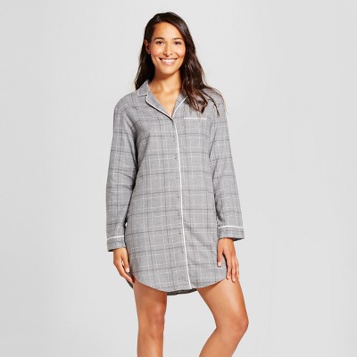 flannel button down sleep shirt