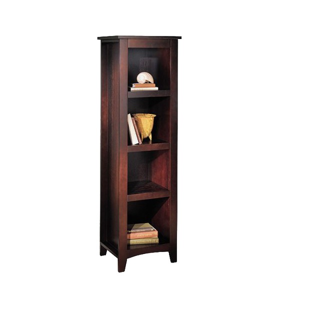 Dolce 4-Shelf Bookcase - Dark Walnut