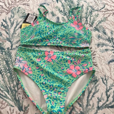 Girls Paradise Jungle Floral Printed Bikini Set Art Class Xl Target