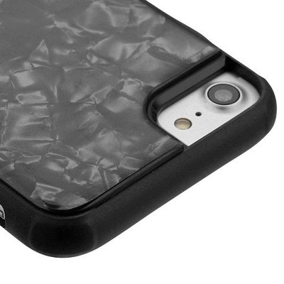 MYBAT For Apple iPhone 6/6s/7/8 Black Shells Fusion Gel Coating Hard Hybrid Case Cover