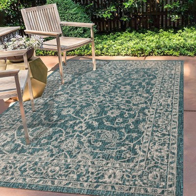 4 X6 Palazzo Vine And Border Textured Weave Indoor Outdoor Area Rug