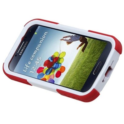 MYBAT For Samsung Galaxy S4/S4 (LTE version) White Goalkeeper Hard Hybrid Case Cover