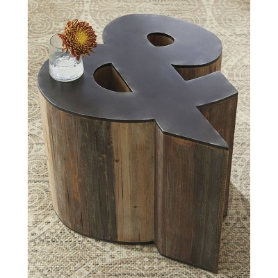 Highmender &#34;&#38;&#34; Accent Table Brown/Black - Signature Design by Ashley