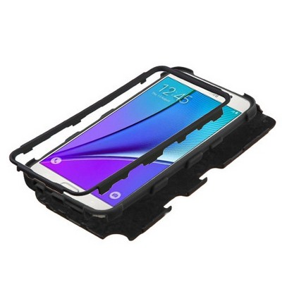 MYBAT For Samsung Galaxy Note 5 Black Tuff Hard Silicone Hybrid Rubberized Case Cover