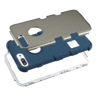 Insten Tuff Hard Hybrid Plastic TPU Cover Case For Apple iPhone 7 Plus/8 Plus - Blue