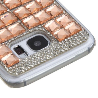 MYBAT For Samsung Galaxy S7 Edge Rose Gold Hard Diamond Case