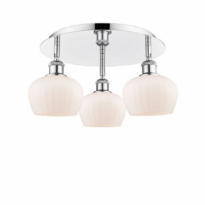 Innovations Lighting Fenton 3 Light Flush Mount In Polished Chrome