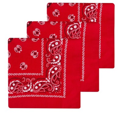 Levi S 3 Piece Classic Paisley Bandana Set Red Dry Clean Target