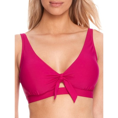 Birdsong Women S Tie Front Bikini Top S G Hibiscus Target