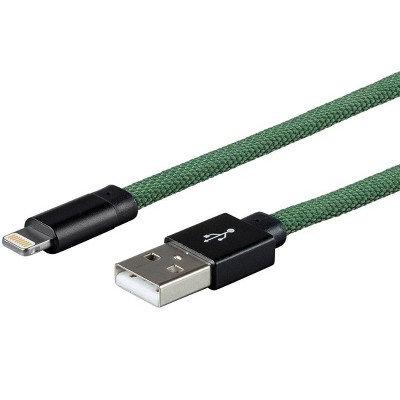 Monoprice Shoe String Apple MFi Certified Lightning to USB Charge & Sync Cable 1.5ft Green | iPhone X 8 8 Plus 7 7 Plus 6s 6 SE 5s, iPad, Pro, Air 2