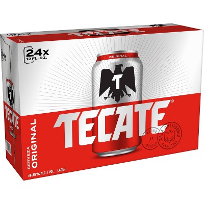 Tecate Original Mexican Lager Beer 24pk 12 Fl Oz Cans Target