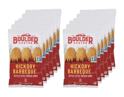 Boulder Canyon Hickory Barbeque Kettle Chips Case Of 12 5 Oz Target