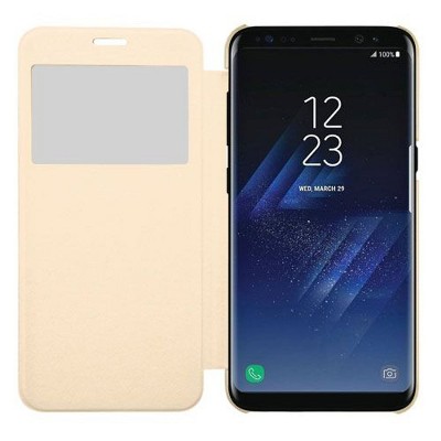 MYBAT For Samsung Galaxy S8 Plus Gold Leather Fabric Case Cover