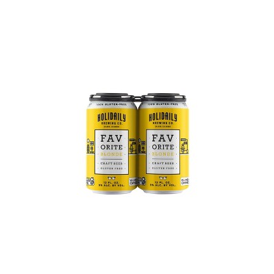 Holidaily Brewing Co Favorite Blonde Ale 4pk 12 Fl Oz Cans Target