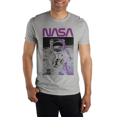 Nasa Astronaut Walk On The Moon Men S Gray T Shirt Large Target