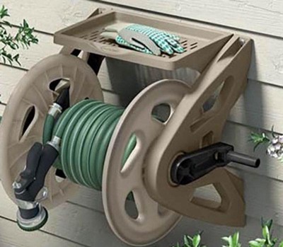 Suncast Handler Plastic Wall Mounted Outdoor Weatherproof Garden Hose