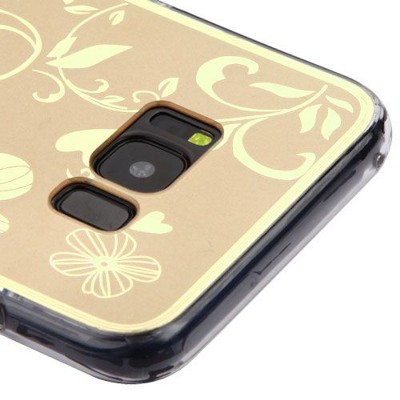 MYBAT For Samsung Galaxy S8 Gold Flowers Electroplating Skin Case Cover
