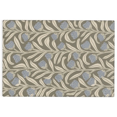 Alisa Galitsyna Bellflower Pattern Cream Olive X Rug Deny