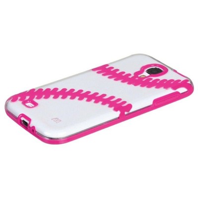 MYBAT For Samsung Galaxy S4/S4 (LTE version) Clear Hot Pink Baseball Candy Case