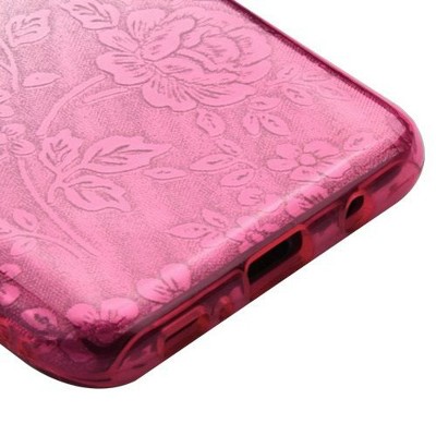 ASMYNA For Samsung Galaxy S8 Plus Pink Flowers Gradient Glitter Hard Hybrid Case Cover