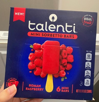 Talenti Roman Raspberry Frozen Mini Sorbetto Bars 6pk 11 1 Fl Oz Target