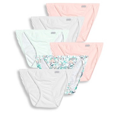 Jockey Women S Elance String Bikini Pack White Small Floral Expression Coral Mist