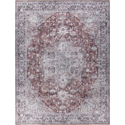 Nicole Curtis Machine Washable Series Vintage Indoor Area Rug Ivory