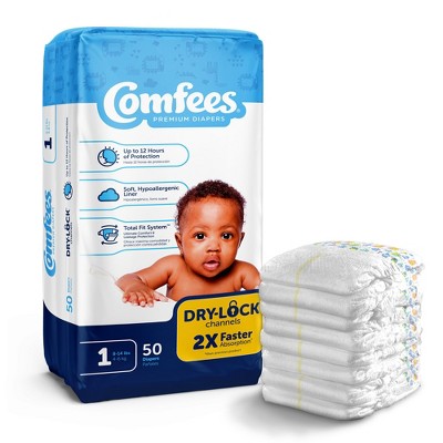 Comfees Baby Baby Diaper Size 1 8 To 14 Lbs Cmf 1 200 Ct Target