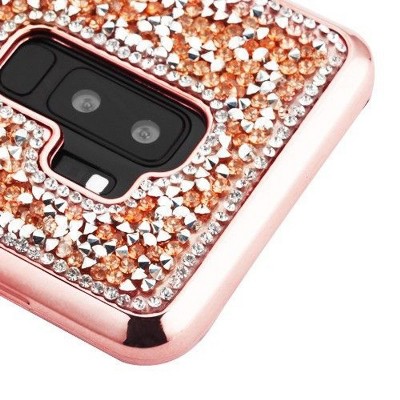 MYBAT For Samsung Galaxy S9 Rose Gold Mini Crystals Rhinestones Desire Skin Case