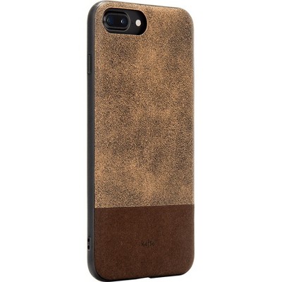 Rocstor Retro Kajsa Case - For Apple iPhone 6 Plus, iPhone 6s Plus, iPhone 7 Plus, iPhone 8 Plus Smartphone - Light Brown, Brown - Genuine Leather