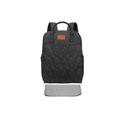 Totes Babe Classic Quilted Diaper Backpack Black Target