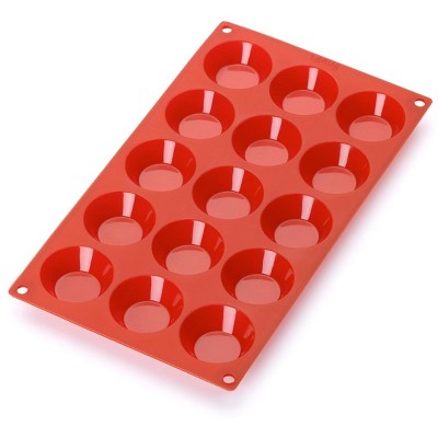 Lekue Silicone 15 Cavity Tartelette Baking Mold Red Target