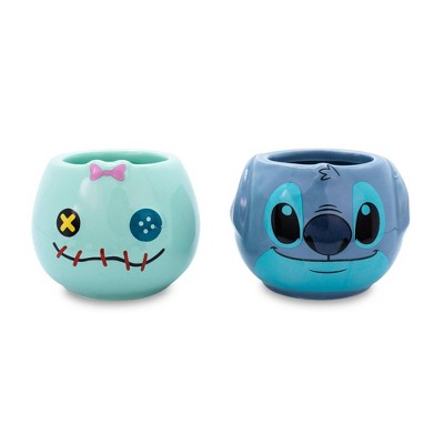 Silver Buffalo Disney Lilo Stitch Scrump And Stitch Sculpted Ceramic