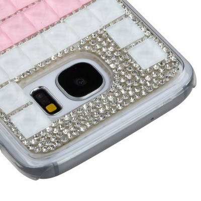 MYBAT For Samsung Galaxy S7 Pink Hard Bling Case Cover