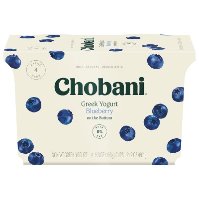 Chobani Blueberry On The Bottom Nonfat Greek Yogurt Ct Oz Cups