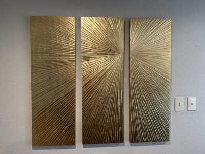 Madison Park Set Of X Sunburst Hand Painted Triptych