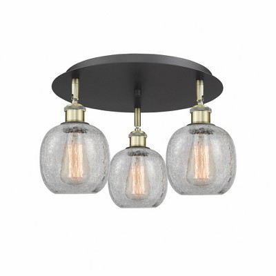 Innovations Lighting Belfast Light Flush Mount In Black Antique