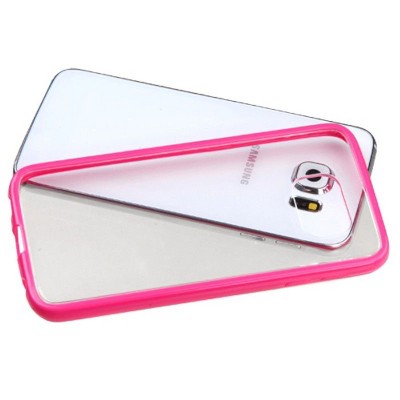 MYBAT For Samsung Galaxy S6 Clear Hot Pink Candy Case