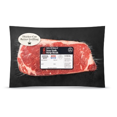 Usda Choice Angus Beef New York Strip Steak 0 63 1 50 Lbs Price Per