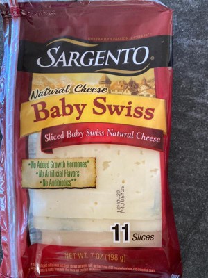 Sargento Natural Baby Swiss Sliced Cheese 7 5oz 11 Slices Target