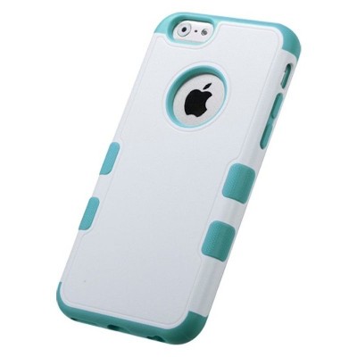 MYBAT For Apple iPhone 6/6s White Teal Tuff Merge Candy Case
