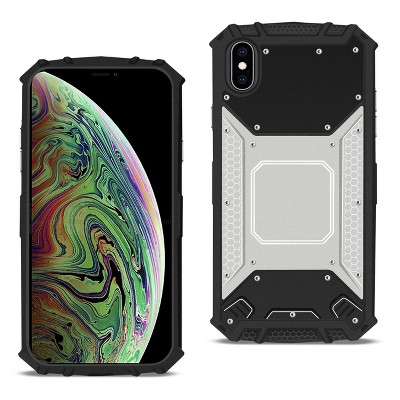 Reiko Apple Iphone Xs Max Metallic Front Cover Case In Silver Black