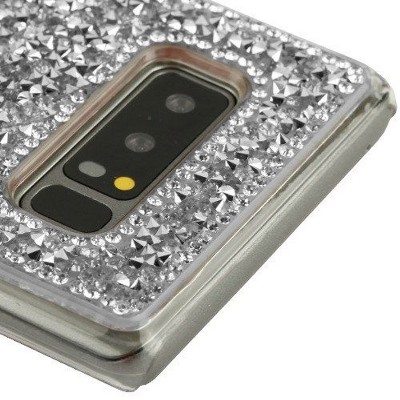 MYBAT For Samsung Galaxy Note 8 Silver Hard Diamond Case Cover