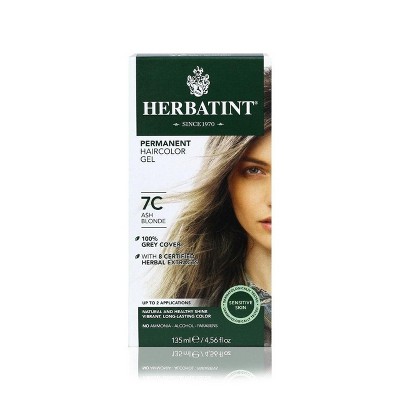 7c Ash Blonde Permanent Hair Color Gel By Herbatint 4 56 Fl Oz Liquid