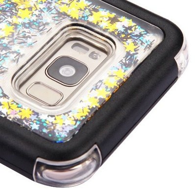 MyBat Meteor Shower TUFF Quicksand Glitter Hybrid PC/TPU Case Cover For Samsung Galaxy S8 Plus S8+ - Black/Colorful