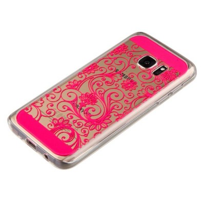 MYBAT For Samsung Galaxy S7 Hot Pink Four-leaf Clover Skin Case Cover