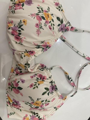 Women S Ruched Underwire Bikini Top Shade Shore Multi Ditsy Floral