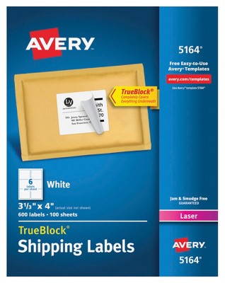 Avery Trueblock Shipping Labels Laser X Inches White Pack