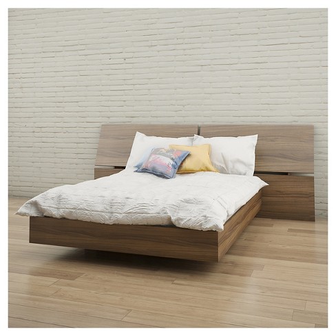 Alibi Full Size Platform Bed Walnut - Nexera : Target Alibi Full Size Platform Bed Walnut - Nexera : Target