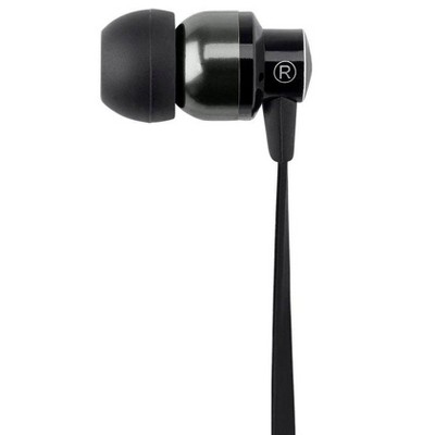Monoprice Hi-Fi Reflective Sound Technology Earbuds Headphones - Black/Carbonite With In-Line Controller And Microphone Compatible With iPhone